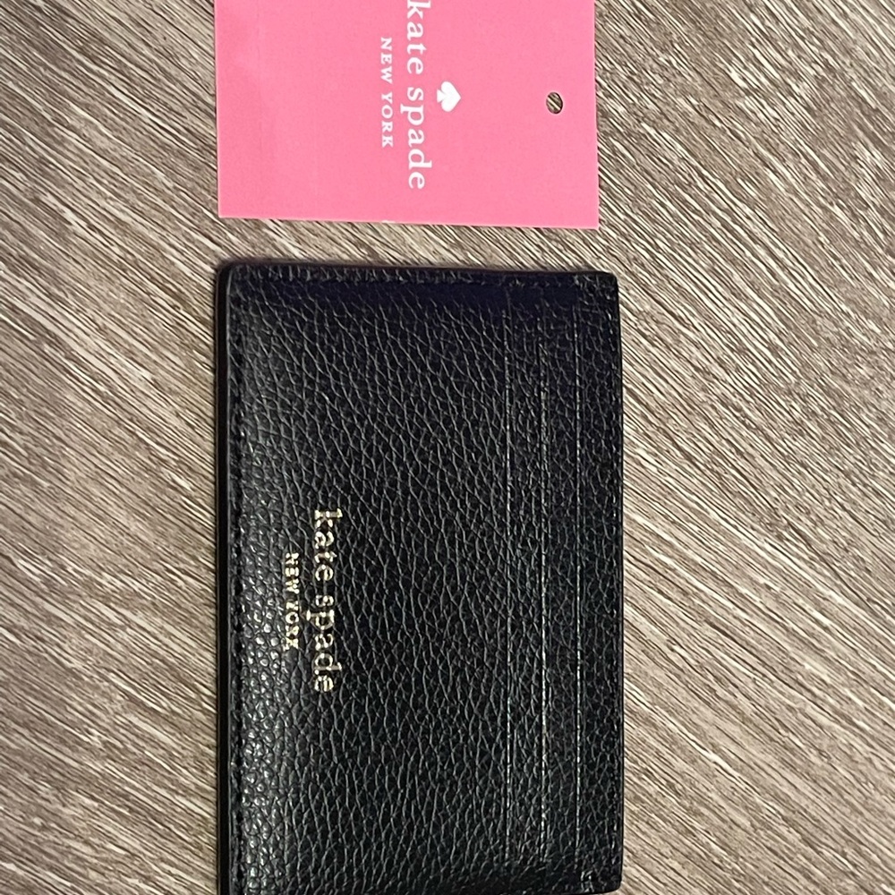 New Black Kate Spade Card Wallet